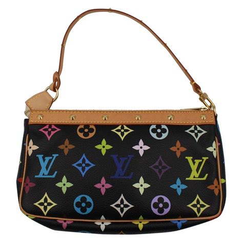 black colorful louis vuitton bag